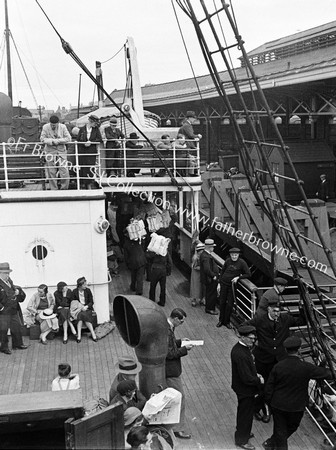 RAILWAY STATION 3RD CLASS PASSENGERS ON DECK OF SS SCOTIA